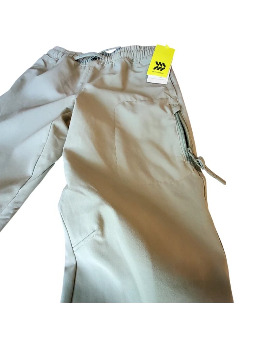 All In Motion Lined Woven Pants  Size S/6-7 Water-Repellent UPF 50+ Sage Green - Picture 7 of 10